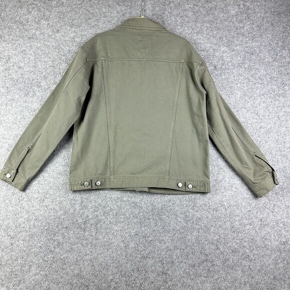 Old Navy Jacket Womens Medium Boyfriend Utility Button Front Casual Layering NEW - Picture 10 of 14